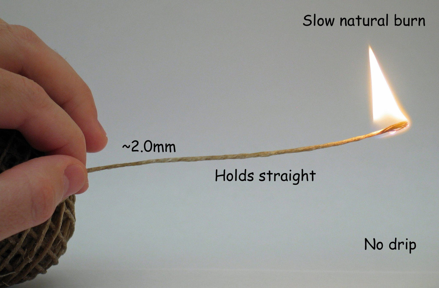 Thick Organic Hemp Wick Hemp Wick Twisted Bee