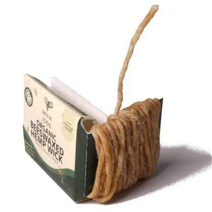 20 Pocket Pack 100% Organic Hemp Wick with Natural Beeswax Coating Pocket Pack, Twisted Bee (6.5ft x Standard (~1 mm))