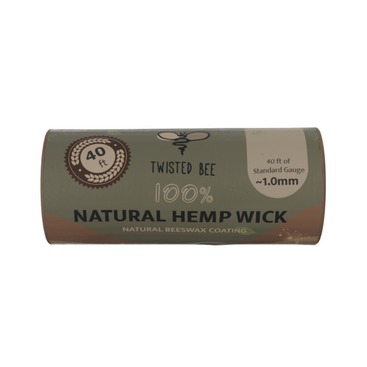 100% Natural Hemp Wick with Natural Beeswax Coating (40ft Standard Self Dispensing)