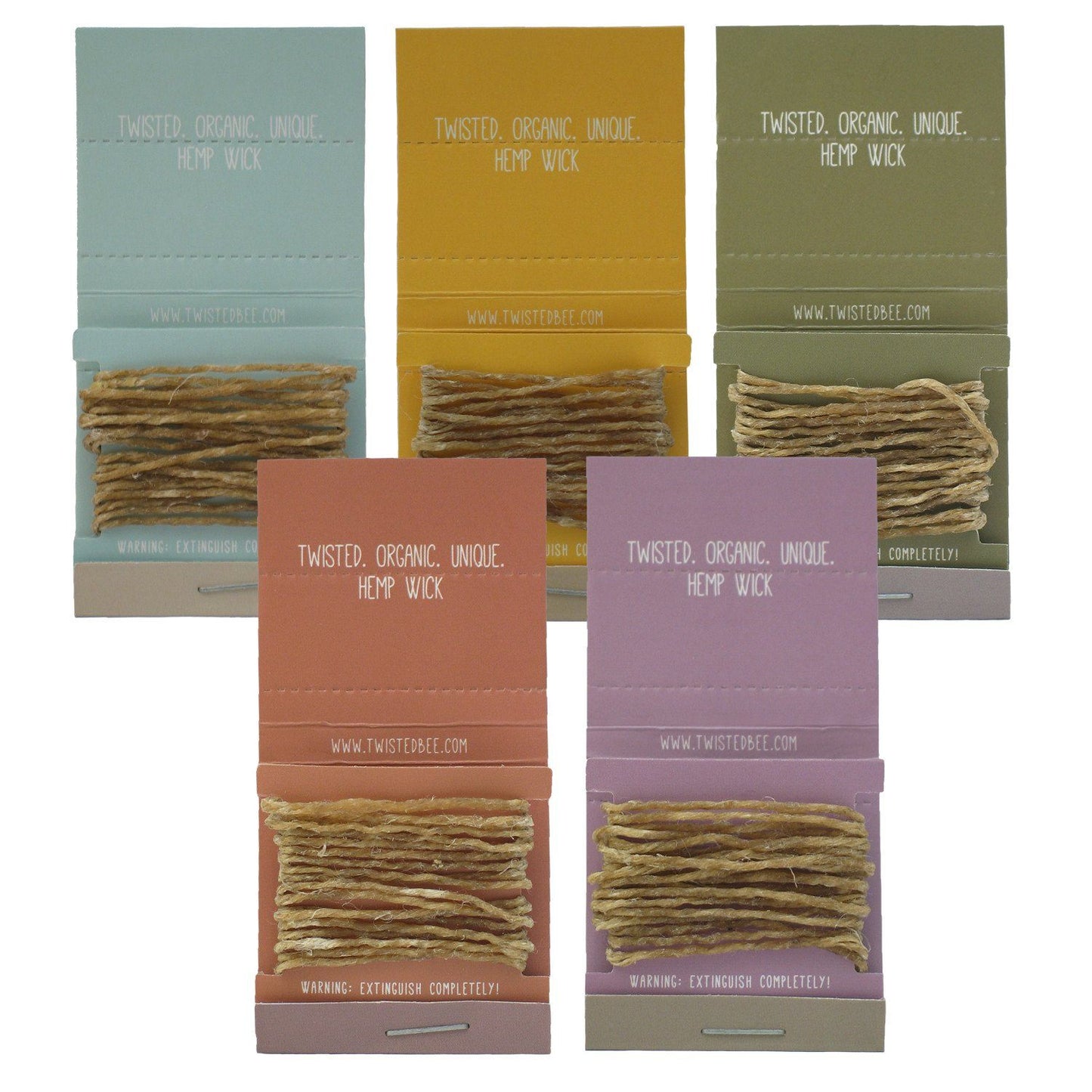 Organic Hemp Wick (5 Pocket Packs) Hemp Wick Twisted Bee 