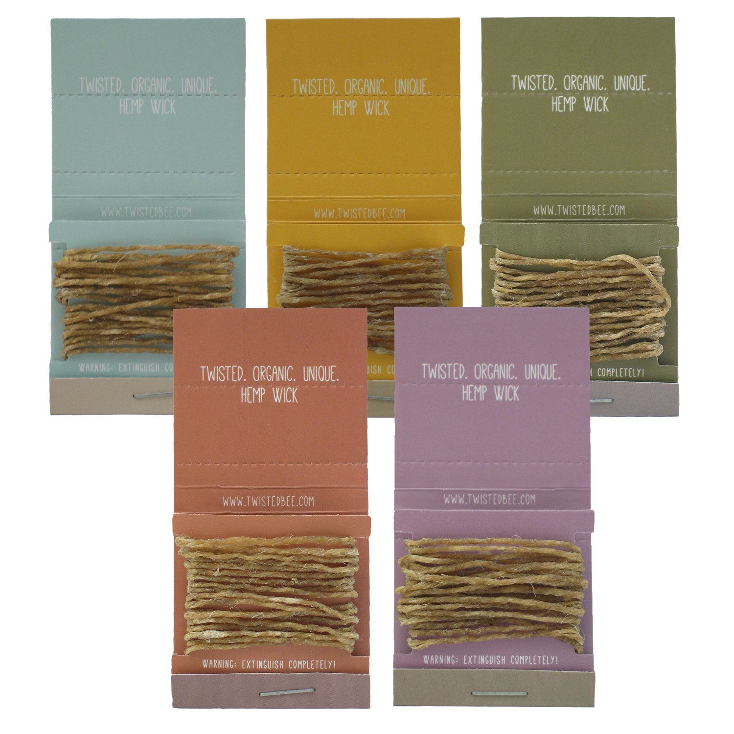 Organic Hemp Wick (5 Pocket Packs) Hemp Wick Twisted Bee 