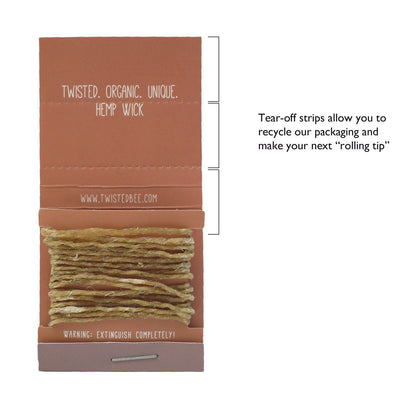 Organic Hemp Wick (5 Pocket Packs) Hemp Wick Twisted Bee 
