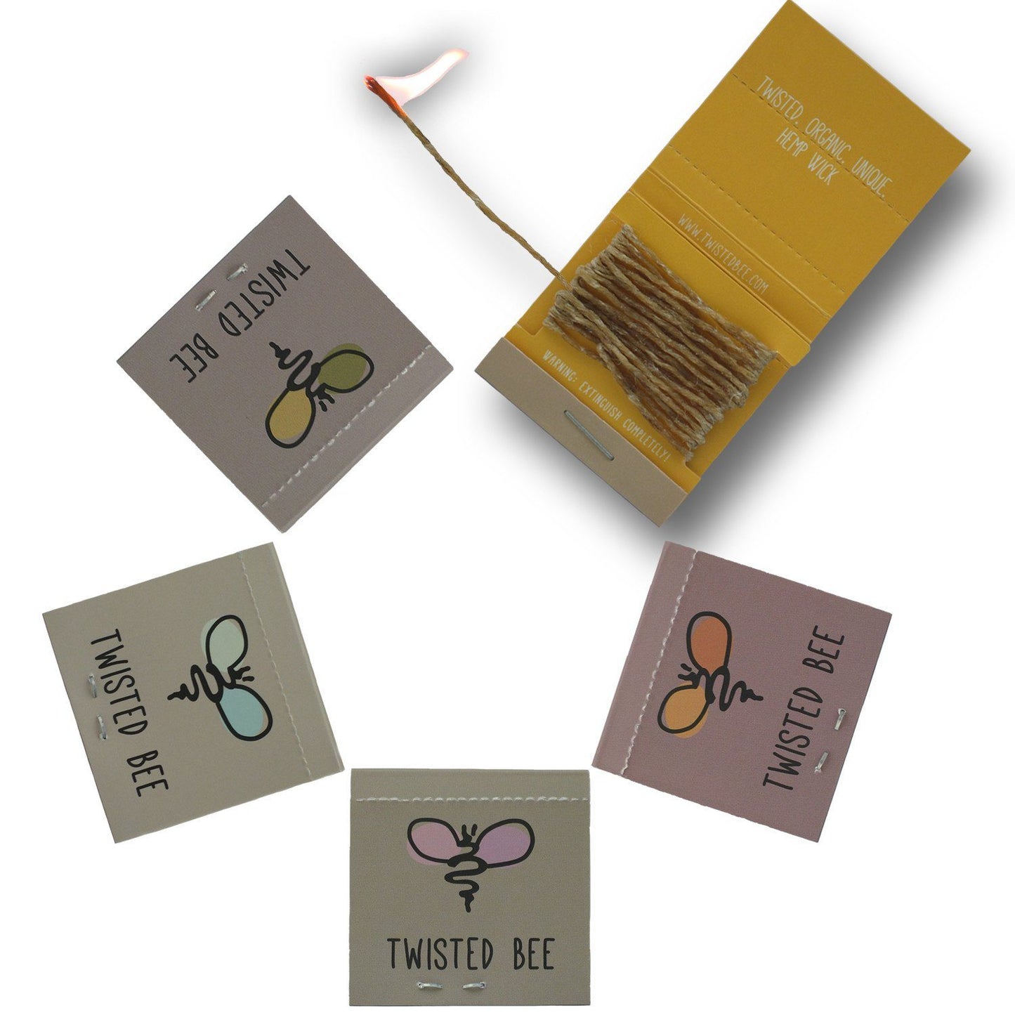 Organic Hemp Wick (5 Pocket Packs) Hemp Wick Twisted Bee 
