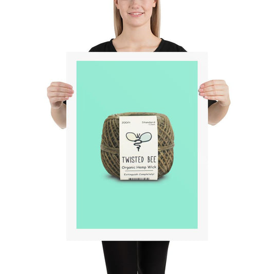 Hemp Wick Poster Poster Twisted Bee 18×24 