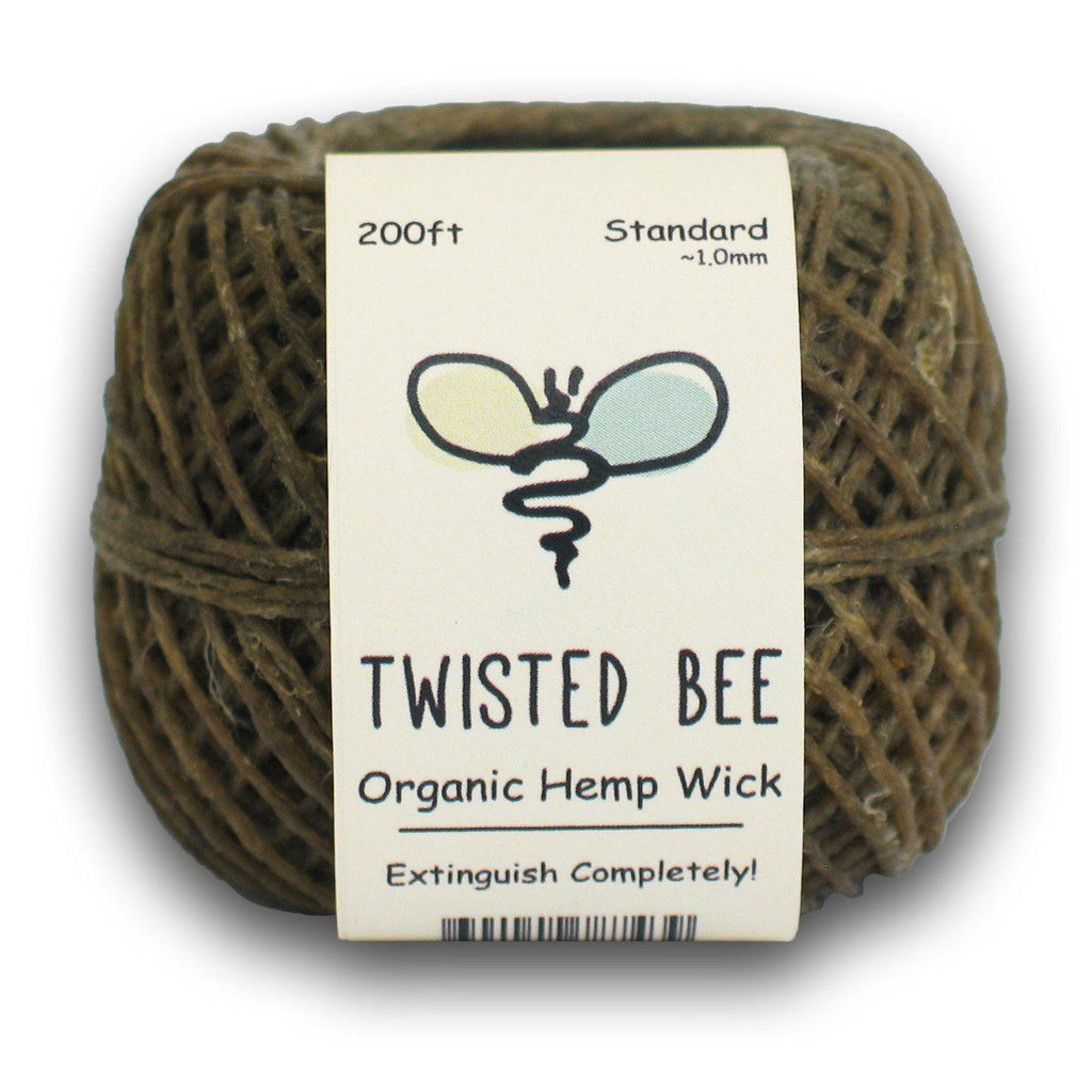 WAXED HEMP WICK -TWINE Organic bees wax Crafts -candle wick holds
